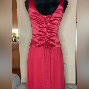 New beautiful Corset Red Long Gown